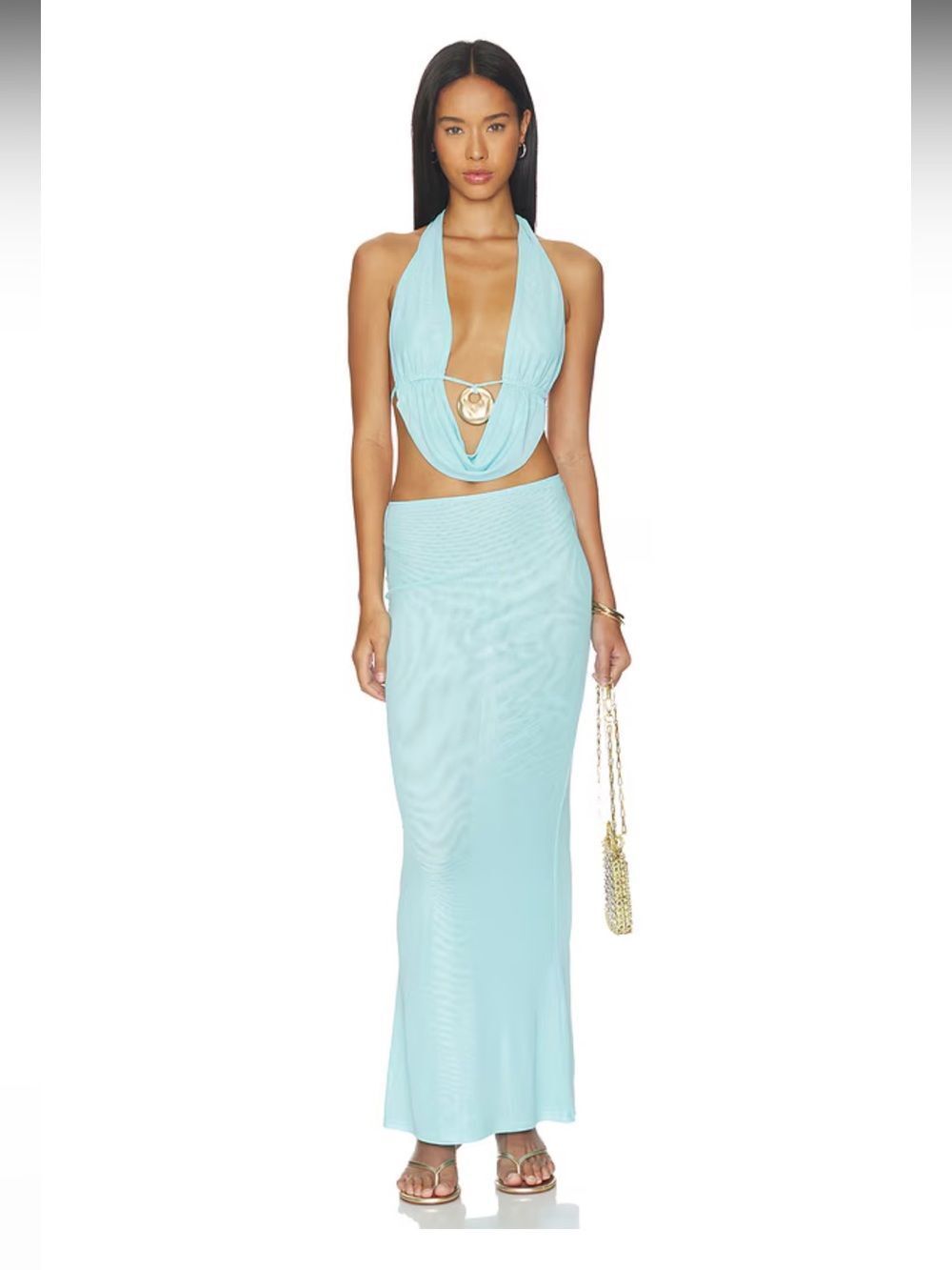 NWT Superdown Saylor Maxi Skirt in Electric Blue